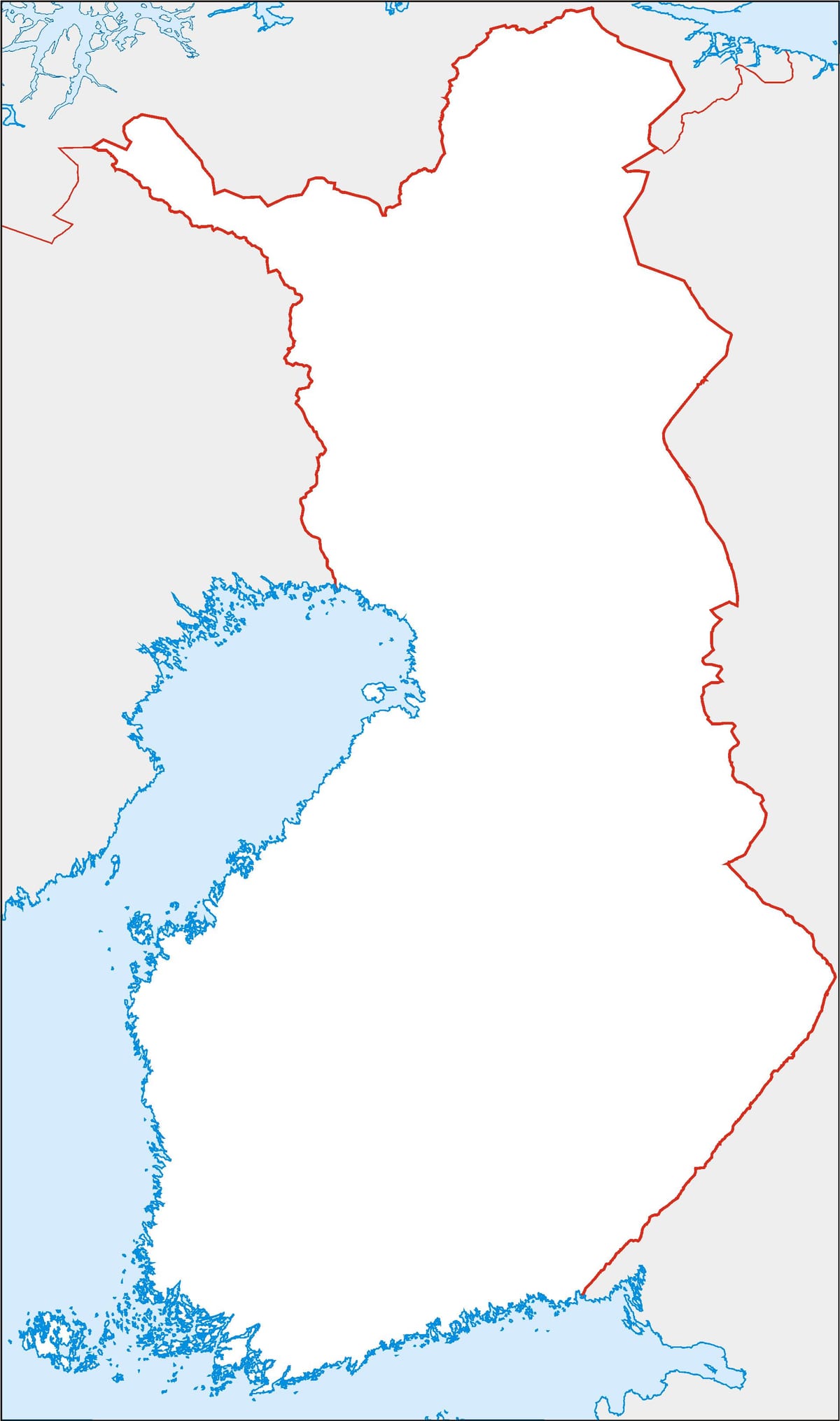 autt kort af Finnlandi