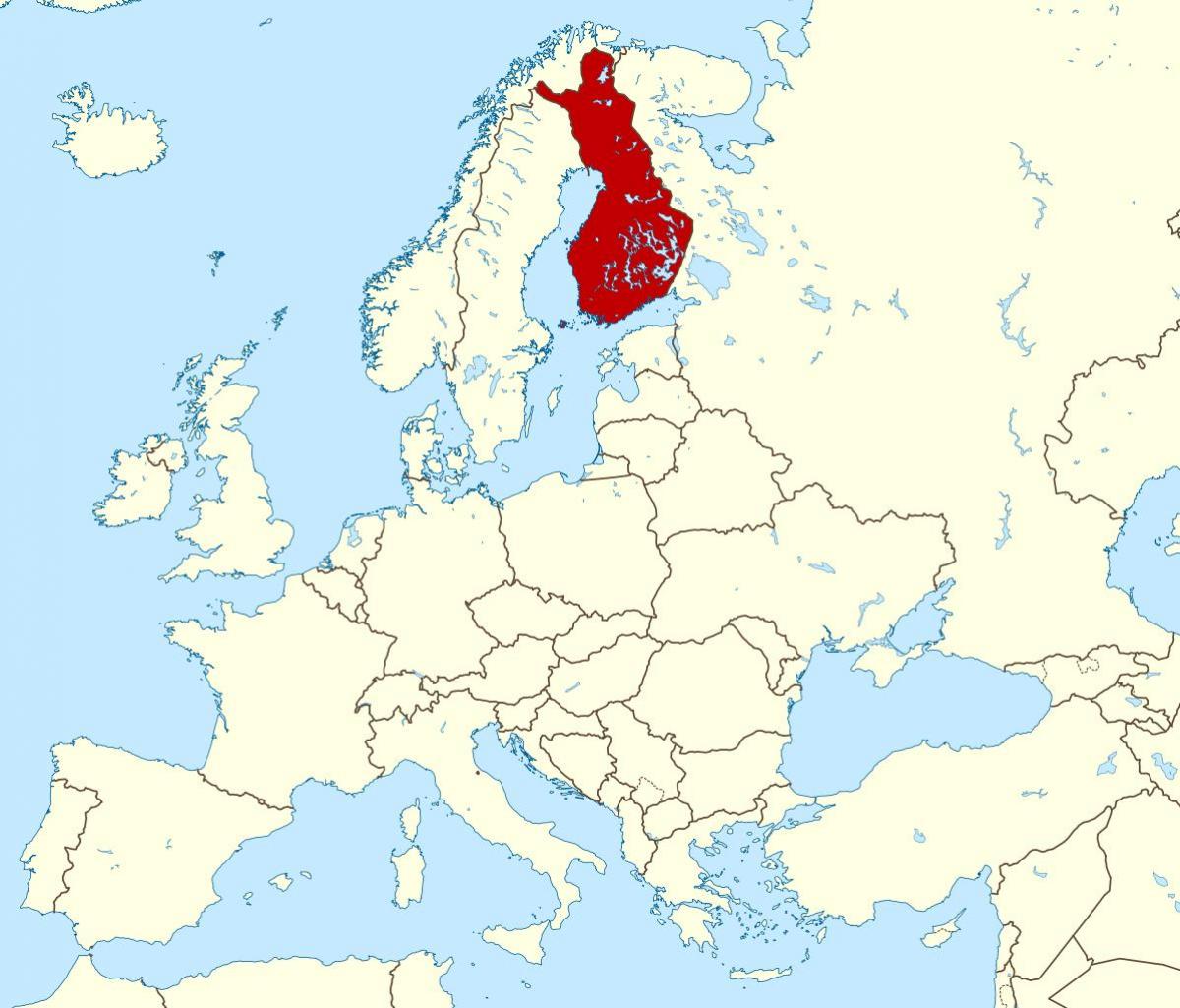 kort heiminum að sýna Finnlandi