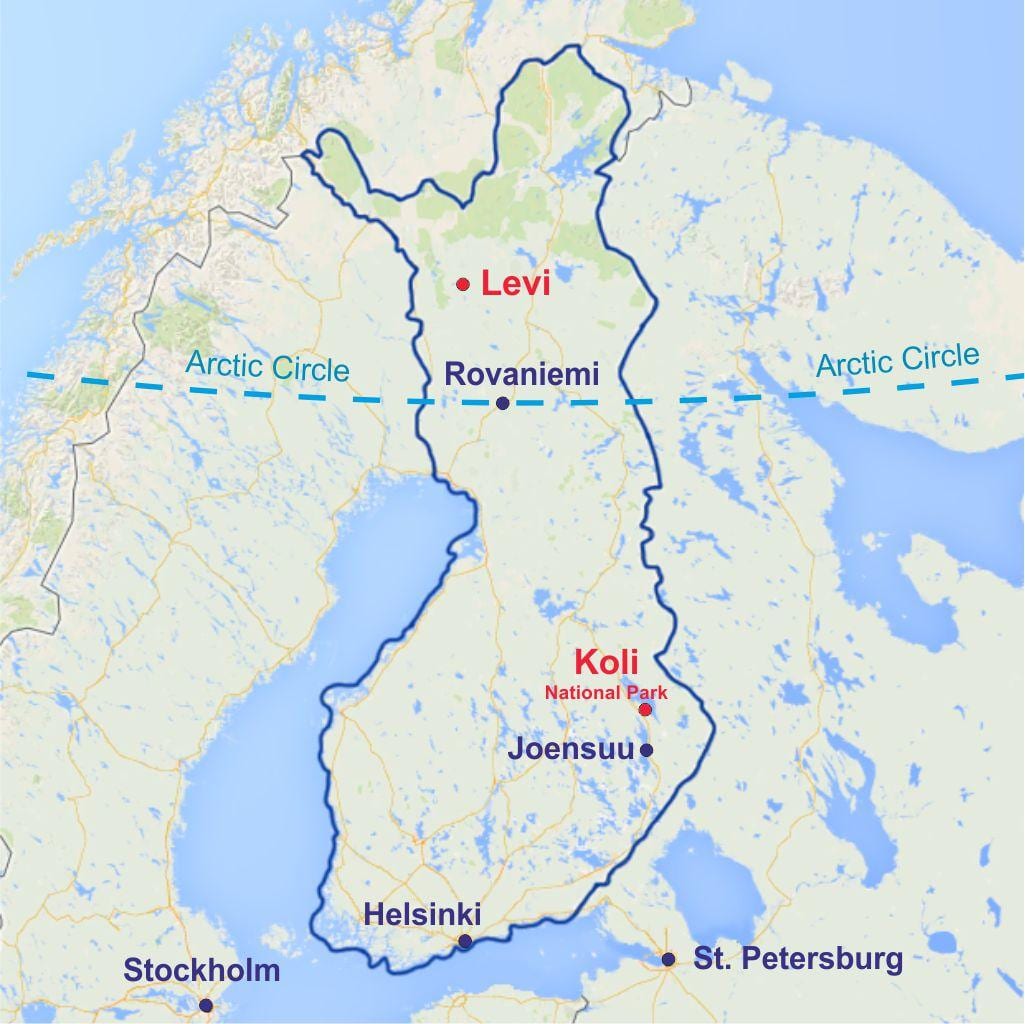 helsinki kort Finnlandi