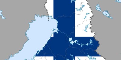 Finnland kort fána