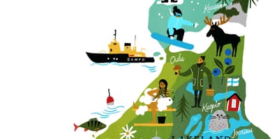 Finnland ferðast kort