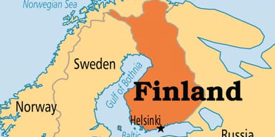 Kort af Finnland