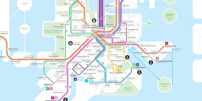 Kort af Finnlandi metro