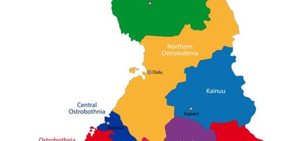 Finnland héruðum kort
