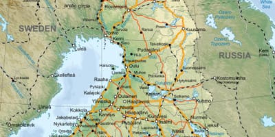 Kort af nákvæmar kort Finnlandi