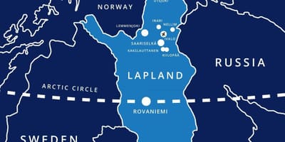 Kort af saariselka Finnlandi